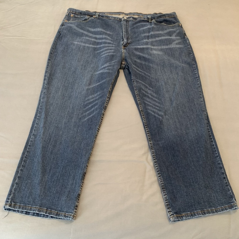 Levis 559 Jeans Mens 50x30 Big & Tall Blue Medium Wash Relaxed Straight Denim